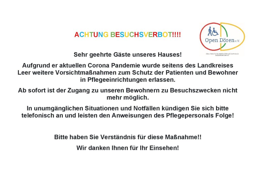 Besuchsverbot 20 Besucherverbot quer 1 e1584477885856