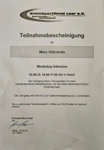 Sportfortbildung Workshop Inklusion 8 Fortbildung