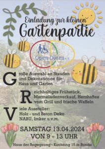 Die Vorbereitungen für unsere Staudenbörse laufen auf Hochtouren..... 11 Gartenpartie 7