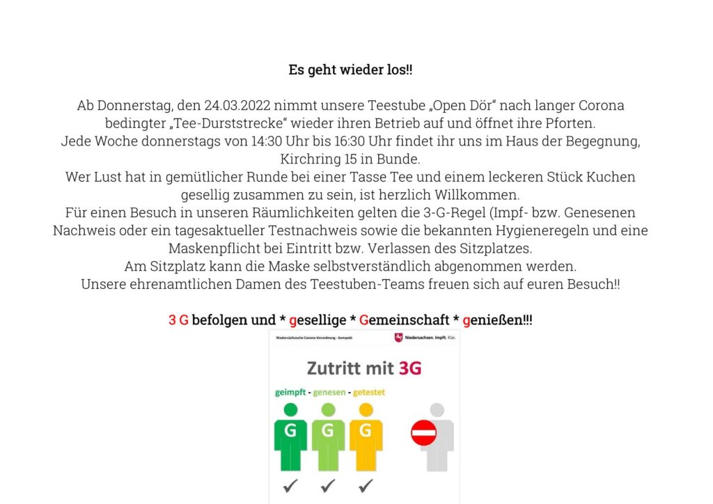Oeffnung Teestube 24.03.2022 quer