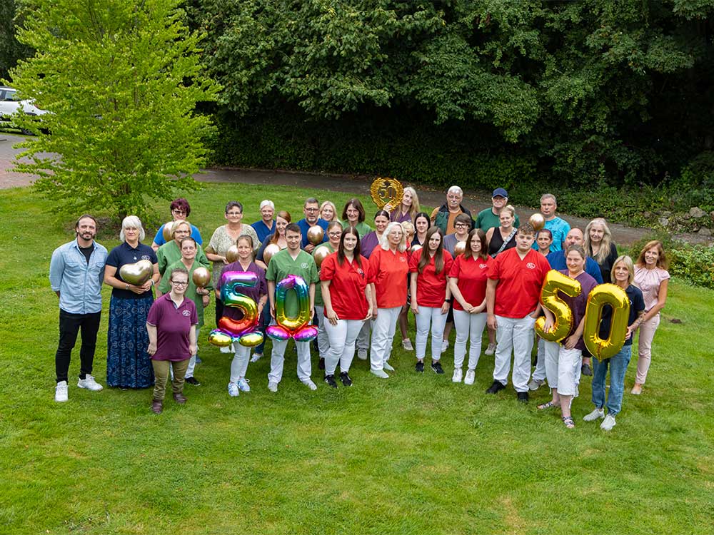 Das gesamte Team beim 50-jährigen Jubiläum